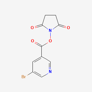 molecular formula C10H7BrN2O4 B8151293 5-Bromo-nicotinic acid 2,5-dioxo-pyrrolidin-1-yl ester 