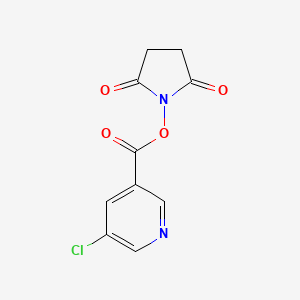 molecular formula C10H7ClN2O4 B8151300 5-Chloro-nicotinic acid 2,5-dioxo-pyrrolidin-1-yl ester 