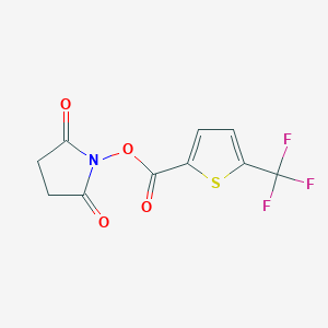 molecular formula C10H6F3NO4S B8151306 2,5-Dioxopyrrolidin-1-yl 5-(trifluoromethyl)thiophene-2-carboxylate 