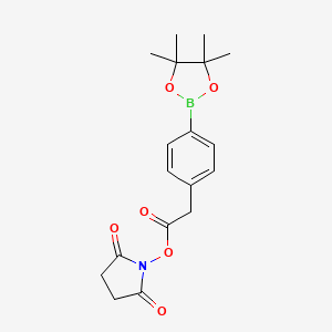 molecular formula C18H22BNO6 B8151322 2,5-Dioxopyrrolidin-1-yl 2-(4-(4,4,5,5-tetramethyl-1,3,2-dioxaborolan-2-yl)phenyl)acetate 