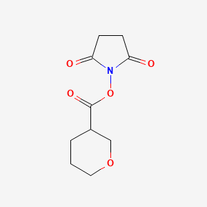 molecular formula C10H13NO5 B8151326 2,5-dioxopyrrolidin-1-yl tetrahydro-2H-pyran-3-carboxylate 