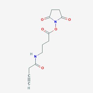 molecular formula C12H14N2O5 B8151334 2,5-Dioxopyrrolidin-1-yl 4-but-3-ynamidobutanoate 