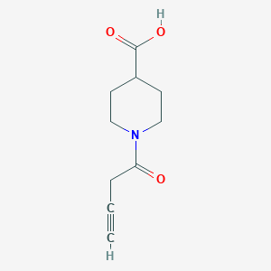 molecular formula C10H13NO3 B8151340 1-(But-3-ynoyl)piperidine-4-carboxylic acid 