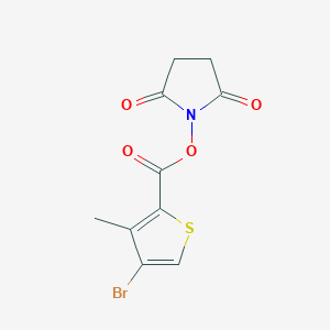 molecular formula C10H8BrNO4S B8151347 2,5-Dioxopyrrolidin-1-yl 4-bromo-3-methylthiophene-2-carboxylate 