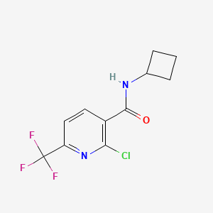 molecular formula C11H10ClF3N2O B8151384 2-Chloro-N-cyclobutyl-6-(trifluoromethyl)nicotinamide 