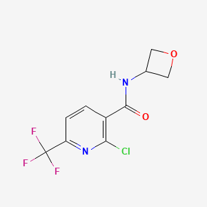 molecular formula C10H8ClF3N2O2 B8151387 2-Chloro-N-(oxetan-3-yl)-6-(trifluoromethyl)nicotinamide 