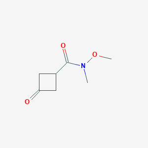 molecular formula C7H11NO3 B8151393 N-methoxy-N-methyl-3-oxocyclobutanecarboxamide 