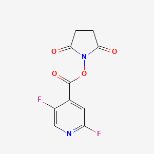 molecular formula C10H6F2N2O4 B8151411 2,5-Dioxopyrrolidin-1-yl 2,5-difluoroisonicotinate 