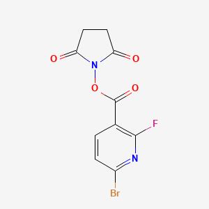 molecular formula C10H6BrFN2O4 B8151414 2,5-Dioxopyrrolidin-1-yl 6-bromo-2-fluoronicotinate 