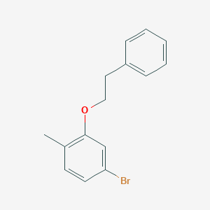 molecular formula C15H15BrO B8151457 4-Bromo-1-methyl-2-phenethoxybenzene 