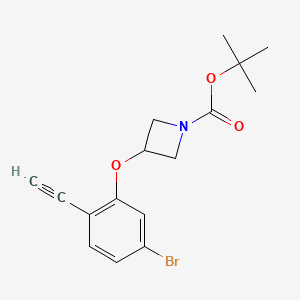 molecular formula C16H18BrNO3 B8151488 tert-Butyl 3-(5-bromo-2-ethynylphenoxy)azetidine-1-carboxylate 
