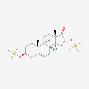molecular formula C25H44O3Si2 B081515 Androst-5-en-17-one, 3beta,16alpha-bis(trimethylsiloxy)- CAS No. 13111-28-9