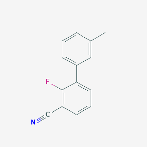 molecular formula C14H10FN B8151504 2-Fluoro-3'-methyl-[1,1'-biphenyl]-3-carbonitrile 