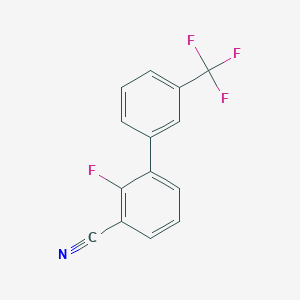molecular formula C14H7F4N B8151508 2-Fluoro-3'-(trifluoromethyl)-[1,1'-biphenyl]-3-carbonitrile 