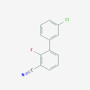 molecular formula C13H7ClFN B8151520 3'-氯-2-氟-[1,1'-联苯]-3-腈 