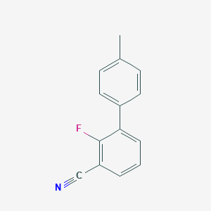 molecular formula C14H10FN B8151525 2-Fluoro-4'-methyl-[1,1'-biphenyl]-3-carbonitrile 