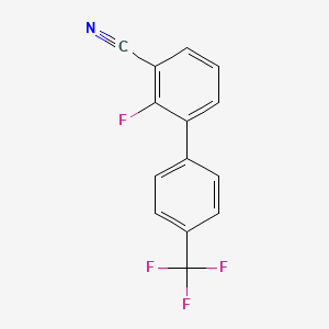 molecular formula C14H7F4N B8151526 2-Fluoro-4'-(trifluoromethyl)-[1,1'-biphenyl]-3-carbonitrile 