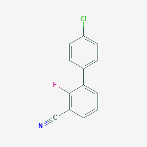 molecular formula C13H7ClFN B8151534 4'-Chloro-2-fluoro-[1,1'-biphenyl]-3-carbonitrile 