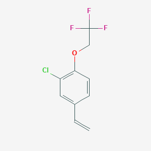 molecular formula C10H8ClF3O B8151570 2-Chloro-1-(2,2,2-trifluoroethoxy)-4-vinylbenzene 