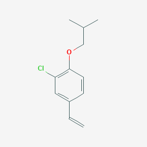 molecular formula C12H15ClO B8151578 2-Chloro-1-isobutoxy-4-vinylbenzene 