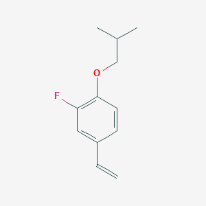 molecular formula C12H15FO B8151580 2-Fluoro-1-isobutoxy-4-vinylbenzene 