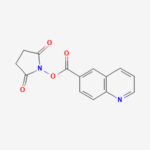 molecular formula C14H10N2O4 B8151591 2,5-Dioxopyrrolidin-1-yl quinoline-6-carboxylate 