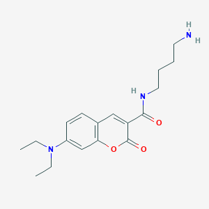 molecular formula C18H25N3O3 B8151609 N-(4-aminobutyl)-7-(diethylamino)-2-oxo-2H-chromene-3-carboxamide 