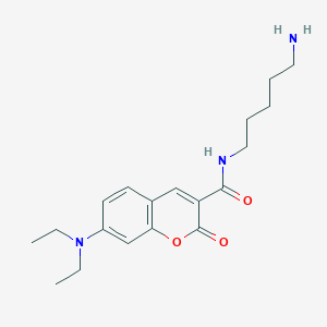 molecular formula C19H27N3O3 B8151613 N-(5-Aminopentyl)-7-(diethylamino)-2-oxo-2H-chromene-3-carboxamide 
