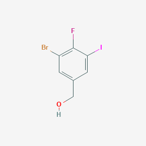 molecular formula C7H5BrFIO B8151637 (3-Bromo-4-fluoro-5-iodophenyl)methanol 