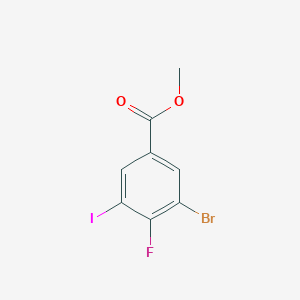 molecular formula C8H5BrFIO2 B8151643 3-Bromo-4-fluoro-5-iodo-benzoic acid methyl ester 