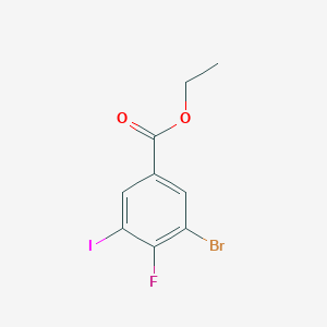 molecular formula C9H7BrFIO2 B8151644 Ethyl 3-bromo-4-fluoro-5-iodobenzoate 