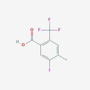molecular formula C9H6F3IO2 B8151670 5-Iodo-4-methyl-2-(trifluoromethyl)benzoic acid 