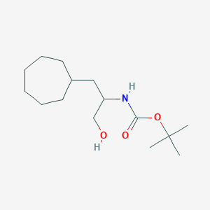molecular formula C15H29NO3 B8151707 tert-Butyl (1-cycloheptyl-3-hydroxypropan-2-yl)carbamate 