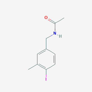 molecular formula C10H12INO B8151713 N-[(4-Iodo-3-methylphenyl)methyl]acetamide 