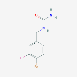 molecular formula C8H8BrFN2O B8151792 [(4-Bromo-3-fluorophenyl)methyl]urea 