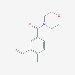 molecular formula C14H17NO2 B8151816 (4-Methyl-3-vinylphenyl)(morpholino)methanone 
