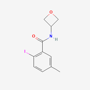 molecular formula C11H12INO2 B8151855 2-Iodo-5-methyl-N-(oxetan-3-yl)benzamide 