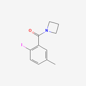 molecular formula C11H12INO B8151870 Azetidin-1-yl(2-iodo-5-methylphenyl)methanone 