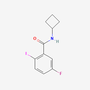 molecular formula C11H11FINO B8151895 N-Cyclobutyl-5-fluoro-2-iodobenzamide 