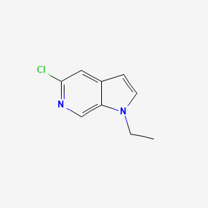 molecular formula C9H9ClN2 B8151920 5-Chloro-1-ethyl-1H-pyrrolo[2,3-c]pyridine 