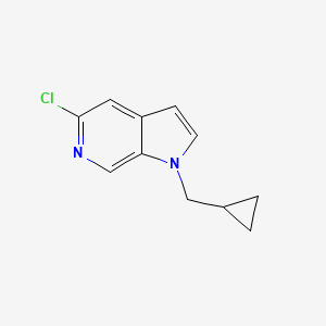 molecular formula C11H11ClN2 B8151928 5-Chloro-1-(cyclopropylmethyl)-1H-pyrrolo[2,3-c]pyridine 