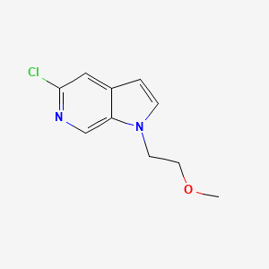 molecular formula C10H11ClN2O B8151935 5-Chloro-1-(2-methoxyethyl)-1H-pyrrolo[2,3-c]pyridine 