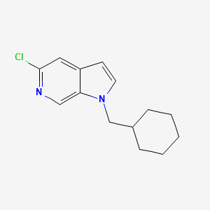 molecular formula C14H17ClN2 B8151938 5-Chloro-1-(cyclohexylmethyl)-1H-pyrrolo[2,3-c]pyridine 