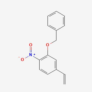 molecular formula C15H13NO3 B8151958 2-(Benzyloxy)-1-nitro-4-vinylbenzene 