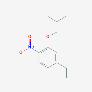 molecular formula C12H15NO3 B8151972 2-Isobutoxy-1-nitro-4-vinylbenzene 
