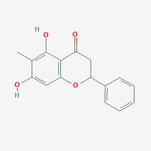 molecular formula C16H14O4 B081520 (S)-2,3-二氢-5,7-二羟基-6-甲基-2-苯基-4-苯并吡喃 CAS No. 11023-71-5