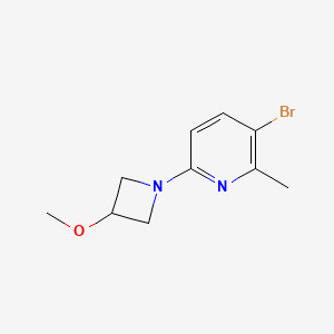 molecular formula C10H13BrN2O B8152003 3-Bromo-6-(3-methoxy-azetidin-1-yl)-2-methyl-pyridine 