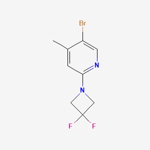 molecular formula C9H9BrF2N2 B8152008 5-Bromo-2-(3,3-difluoro-azetidin-1-yl)-4-methyl-pyridine 