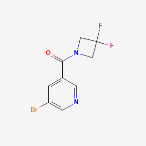 molecular formula C9H7BrF2N2O B8152021 (5-Bromopyridin-3-yl)(3,3-difluoroazetidin-1-yl)methanone 