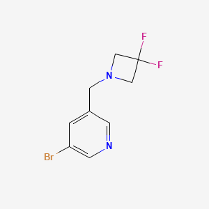 molecular formula C9H9BrF2N2 B8152023 3-Bromo-5-(3,3-difluoro-azetidin-1-ylmethyl)-pyridine 